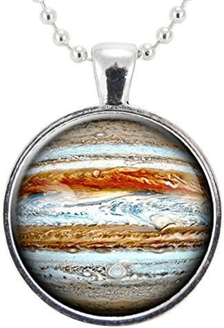 CellsDividing Jupiter Planet Necklace, Handmade Galaxy Jewelry, Nebula Space Pendant