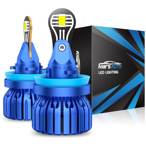Image of Marsauto H11 - High Performance Halogen Headlight Bulb, High Beam, Low Beam and Fog Replacement Bulb, Brightest Down Road with Whiter Light, Tri-Band Technology (Contains 2 Bulbs)