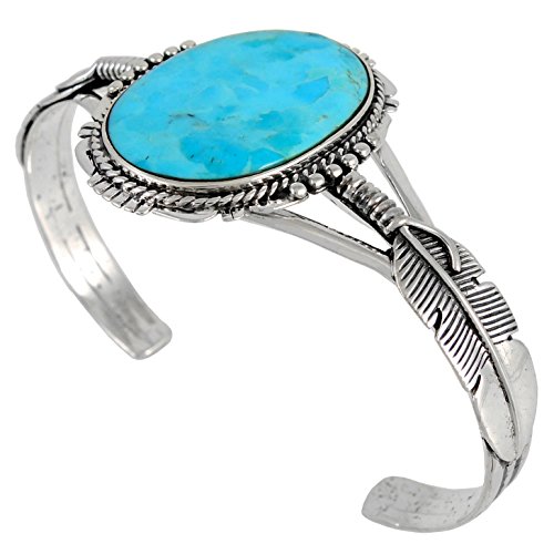 Sterling Silver 925 with Genuine Turquoise (Turquoise)