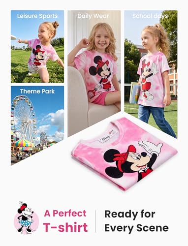 Image of Disney Princess Frozen Marvel Stitch Minnie Mickey Star Wars Girls /Boys Athletic Shirts UV Quick Dry Graphic T-Shirt 2-9 Year
