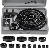 Kit Seghe A Tazza 17 Pezzi - Frese Foro Per Legno E Cartongesso, Da 19 A 127 Mm - Foto 10