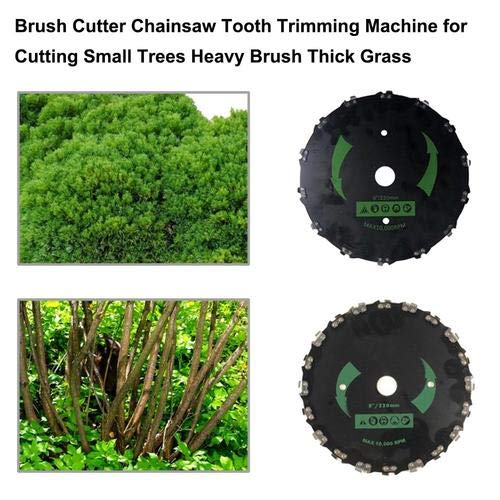 Chainsaw Tooth 9 Inch Brush Blade 20 Tooth 10000 RPM for St-ihl Echo Trimmer, Cutter, Weed Eater Lawn Mower Circular Saw Blade Electric Weeder Accessories with 10''×3 Brush Cutter Blade