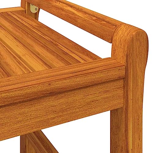Mokuyary Couchtisch 100x50x50 cm Massivholz Akazie, Wohnzimmertisch Couch Tisch für Wohnzimmer, Büro, Kleine Räume Sofatisch – Bild 8