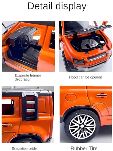 Image of KAVANA 1:32 Scale DieCast Metal Defender Pull Back Action Openable Doors, Metal Cars for Kids Toys,car Toys for Kids 5 Years 12, Car Toy Realistic Miniature Model Gift 2+yrs Girls Boys Random Colors