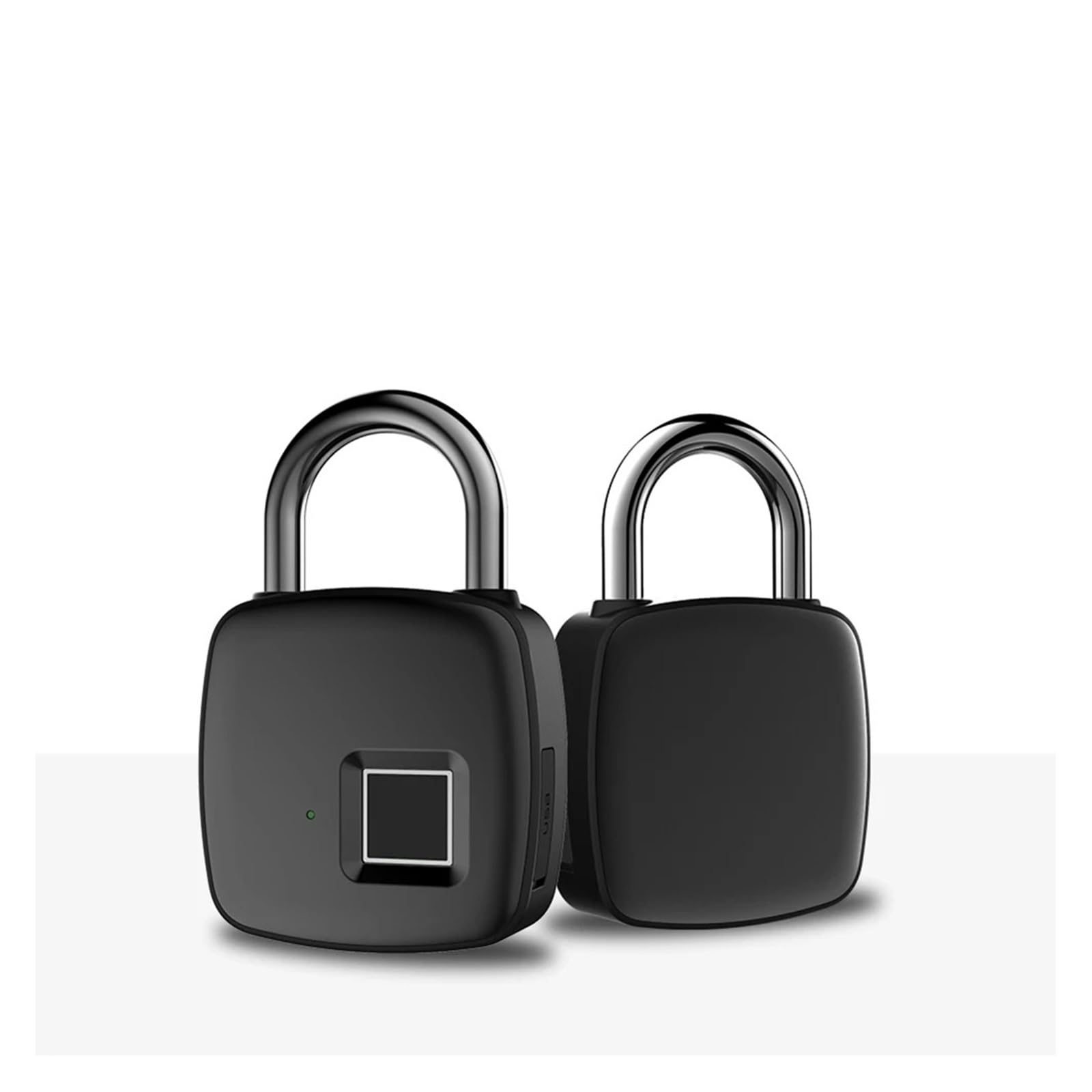 Kłódka antykradzieżowa, bezkluczowa kłódka na odcisk palca, biometryczny wodoodporny akumulator USB IP54 do domowych akademików(Black L34)