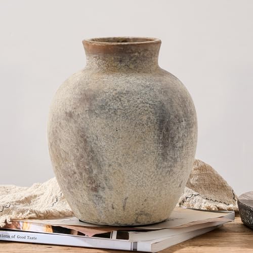 Rustikale Keramik-Blumenvase, 15,2 cm, niedlicher Bohemian-Stil, ...