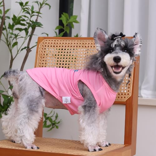Image of CuteBone Soft Dog Shirt Birthday Lightweight Small Puppy T-Shirts Pet Clothes Breathable Tee Vest Stretchy Outfit Cat Apparel