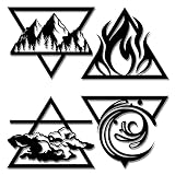 JeanLowell Metal Wall Art Set of 4, Minimalist Wall Art for Home Decor Living Room,Line Art Wall Dec