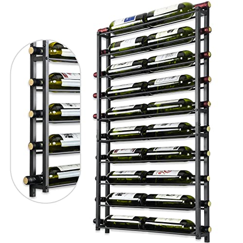 Aqarea Wine Rack Wall Mounted Wine Rack (Black/Metal) 20 Bottle Wine Rack Wall Mounted, Assembled Wall Wine Storage Holder #TOP4
