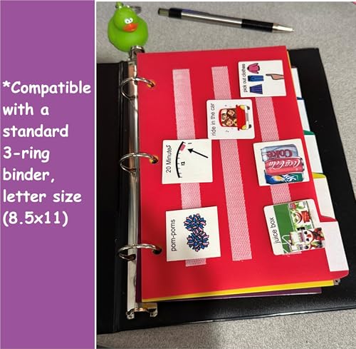 Smile4autism Large 8.5x11” Tools Perfect to Keep Your Loose Visual Picture Cards Organized. Autism, ABA, ADHD, Language & Apraxia Aspergers - Image 8