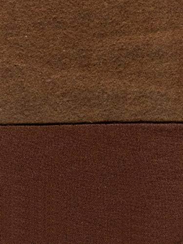 Sudadera de tela polar de algodón, 58 pulgadas de ancho, 13.6 onzas por yarda, vendida por The Yard (marrón)