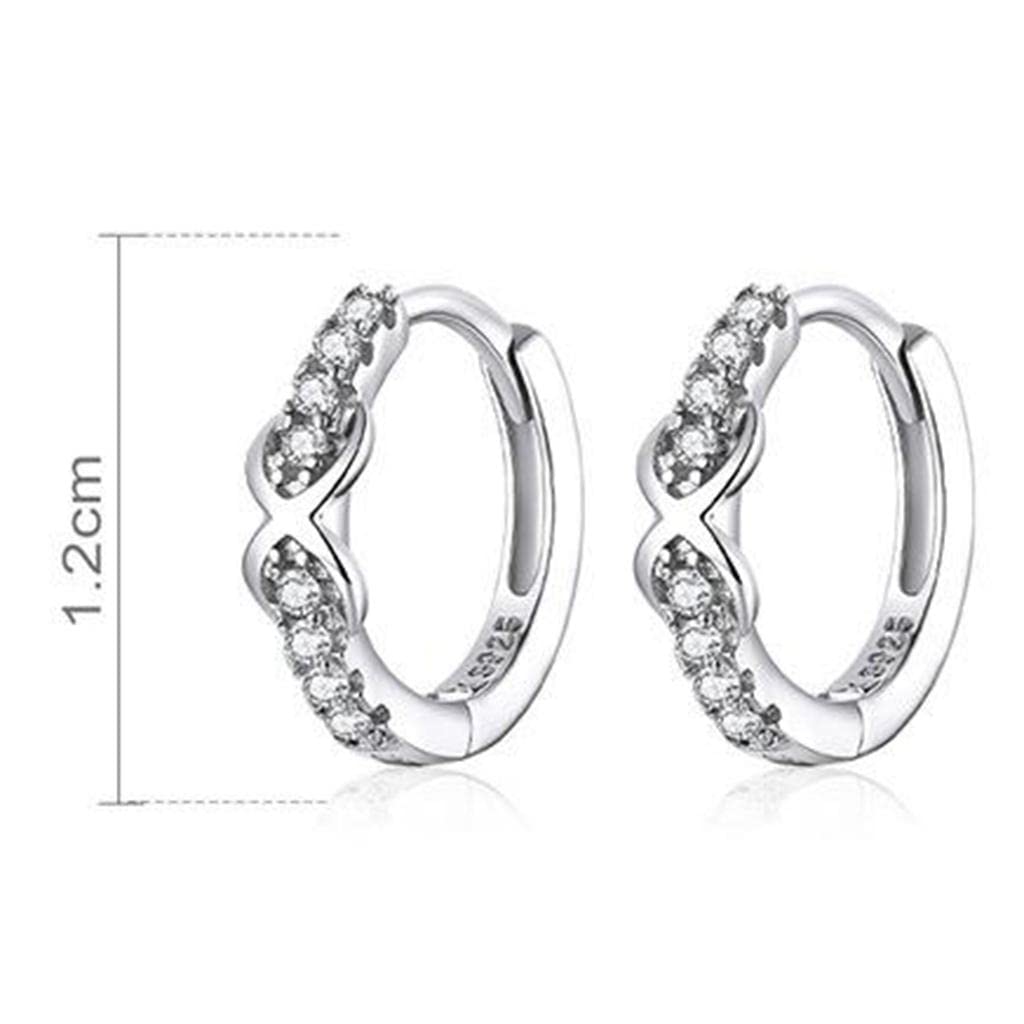 Yajuyi Huggie Pendientes Aro Huggie Aros Plata 925 Zirconia Hipoalergénicos Diseño Redondo Engarzados Circulares Adecuados para Mujer Daily Uso 12mm