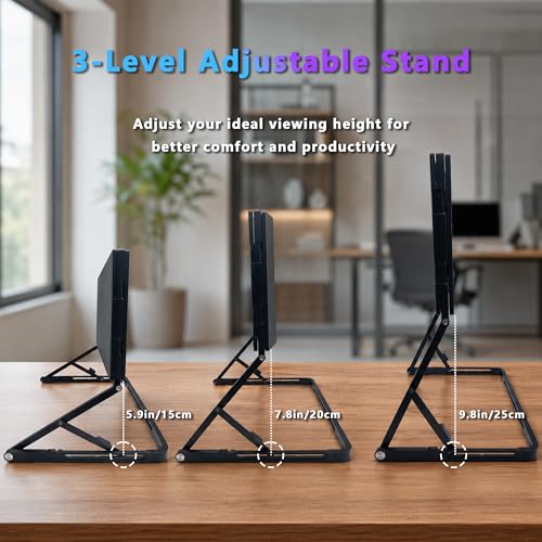 Image of Laptop Triple Screen Extender, 15.6 inch Freestanding Triple Portable Monitor for Laptop, 1080P FHD IPS, 1 USB-C Connection for 4 Screens, Foldable Triple Screen for Work & Travel