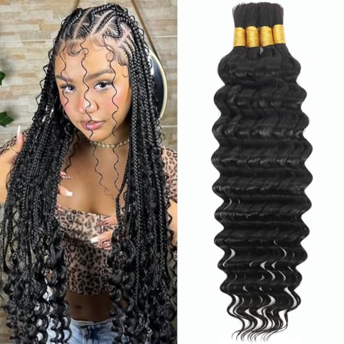 Human Braiding Hair for Boho Braids 4 Bundles 120 g