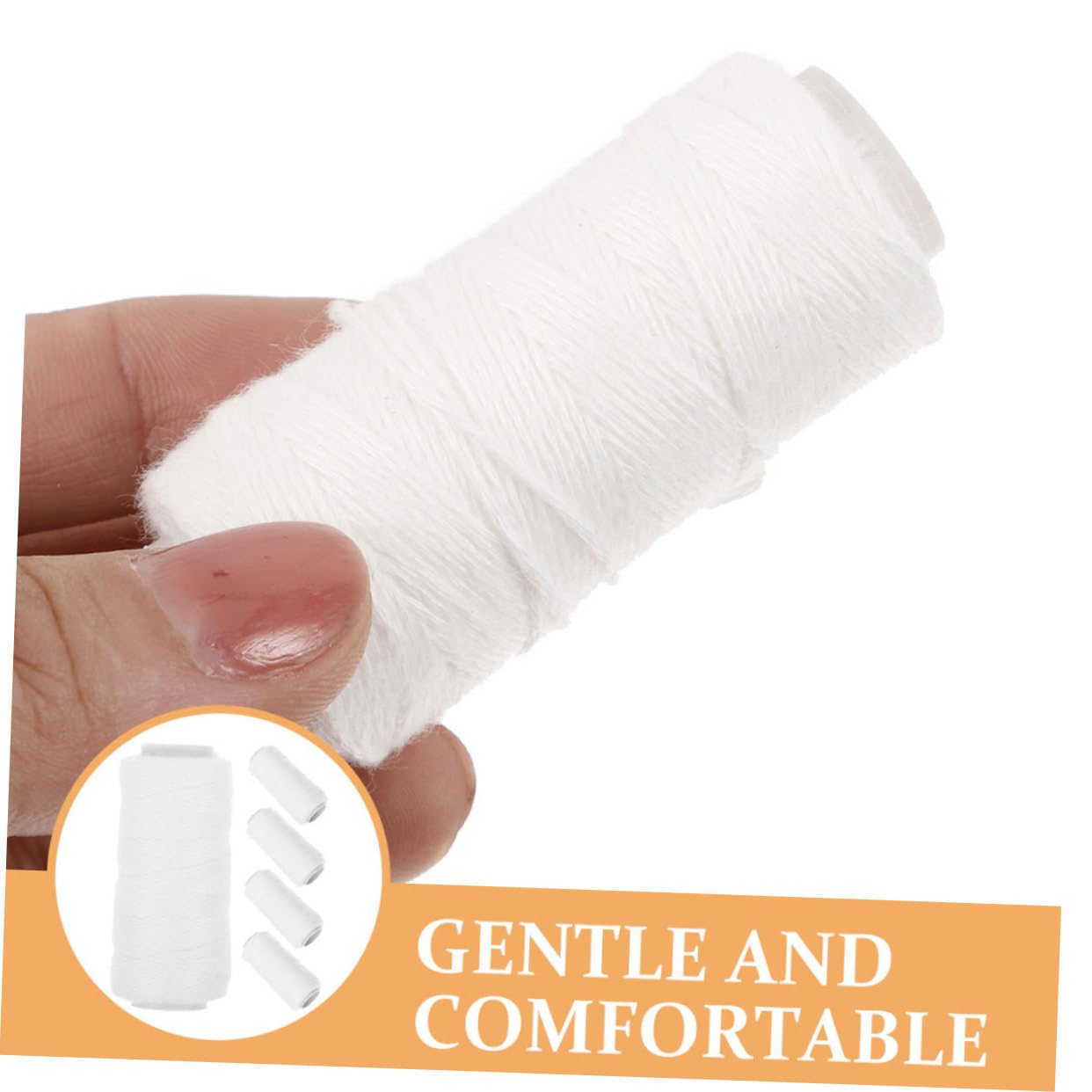 Beatifufu Facial Hair Threading Kit Replacement Threads for Hair Removal 6 Rolls Cotton Strings