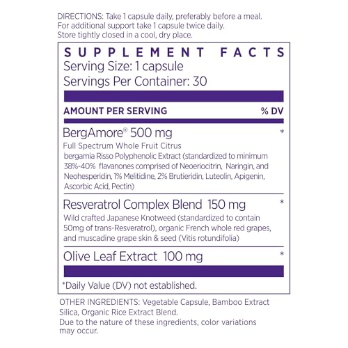 naomi italian citrus bergamot 500mg  resveratrol award-winning cardiologist dvlpd supports normal cholesterol amp healthy cellular function 7 key polyphenols resveratrol amp olive leaf 30-day supply