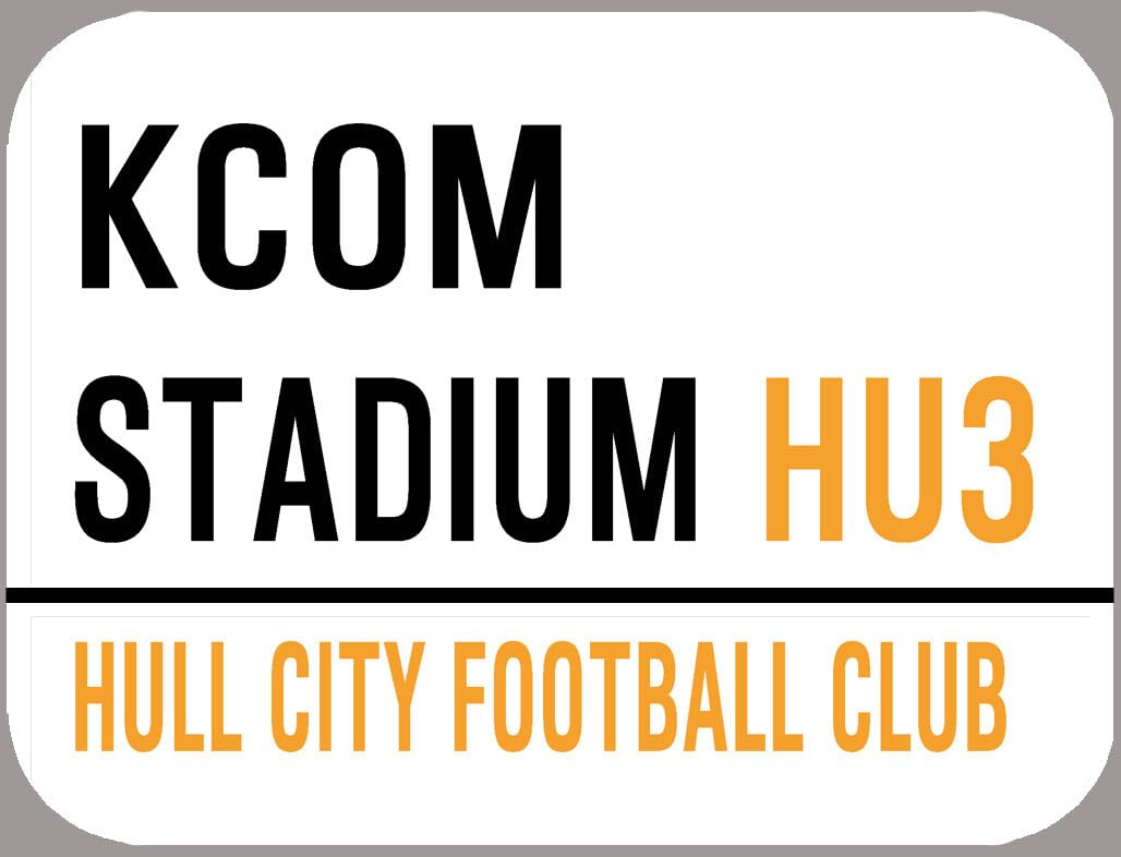 Yelaceccb New Metal Street Sign Hull Metal Street Sign Kcom Stadium 8X12 Inches