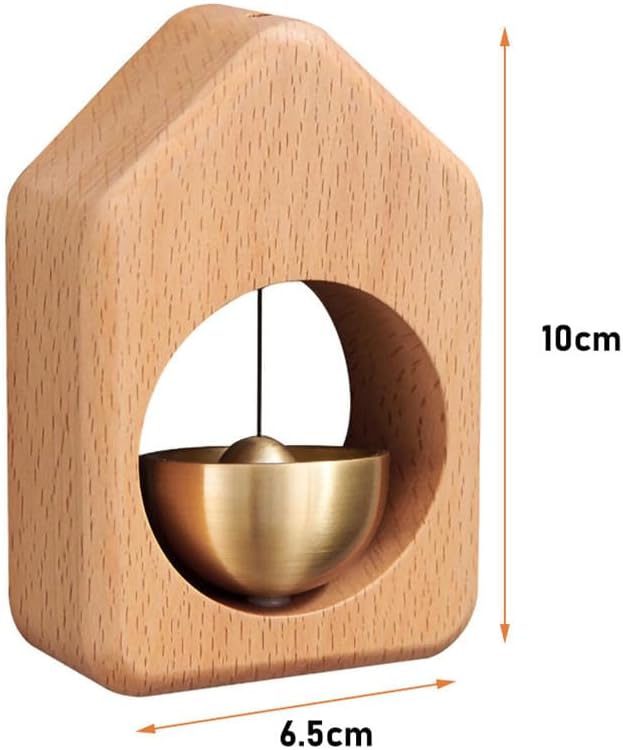 ,Door Bells for Homes,Shopkeepers Bell,Wind Chimes,Shopkeepers Bell,Ring Chime,Bell for Door,Decorative Shopkeeper Bell, Decorative Refrigerator Magnets, Magnetic Wooden Doorbells(Light Brow