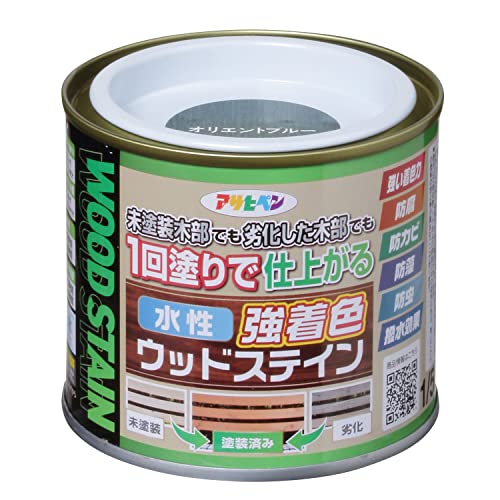 アサヒペン 水性強着色ウッドステイン 1/5L オリエントブルー