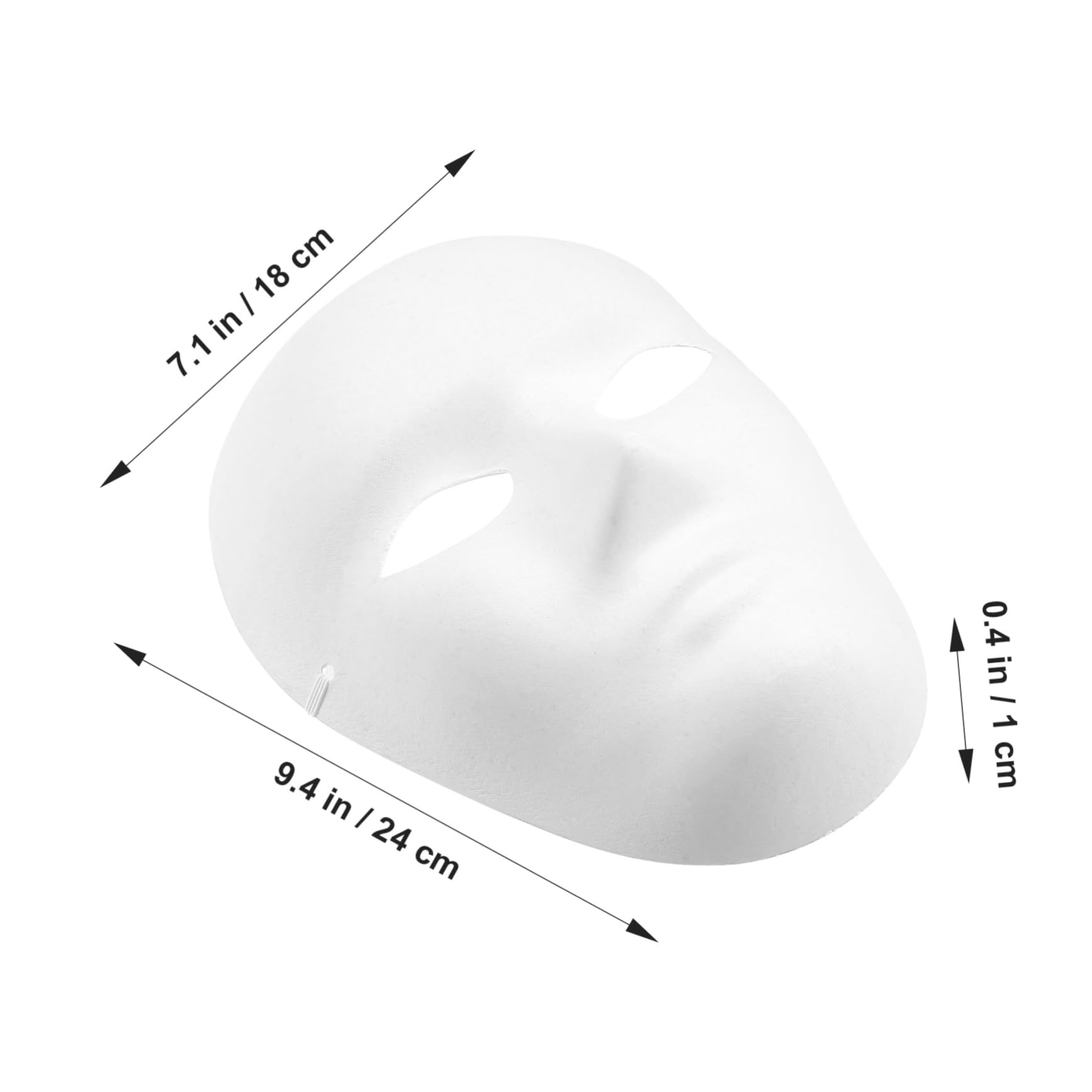 Veemoon 4pcs Paintable Masks for Crafts Lightweight Blank Paper Masks for Halloween Parties and Cosplay for Adults to Create Unique Designs