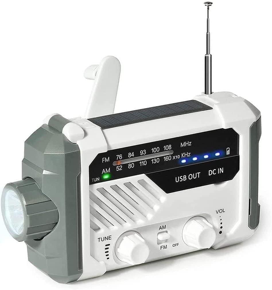 Solar Radio Mini Hand-Crank Flashlight fm Radio with Mobile Phone Charging Function Suitable for Outdoor use The Most Beautiful Gift