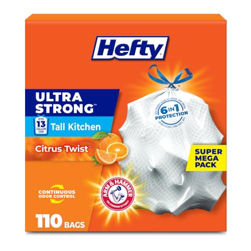 Hefty Ultra Strong 13 Gal Kitchen Trash Bags...
