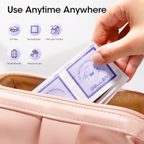 Image of GELLEN Nail Polish Remover Pads, Non-Acetone, 200 PCS Individually Wrapped