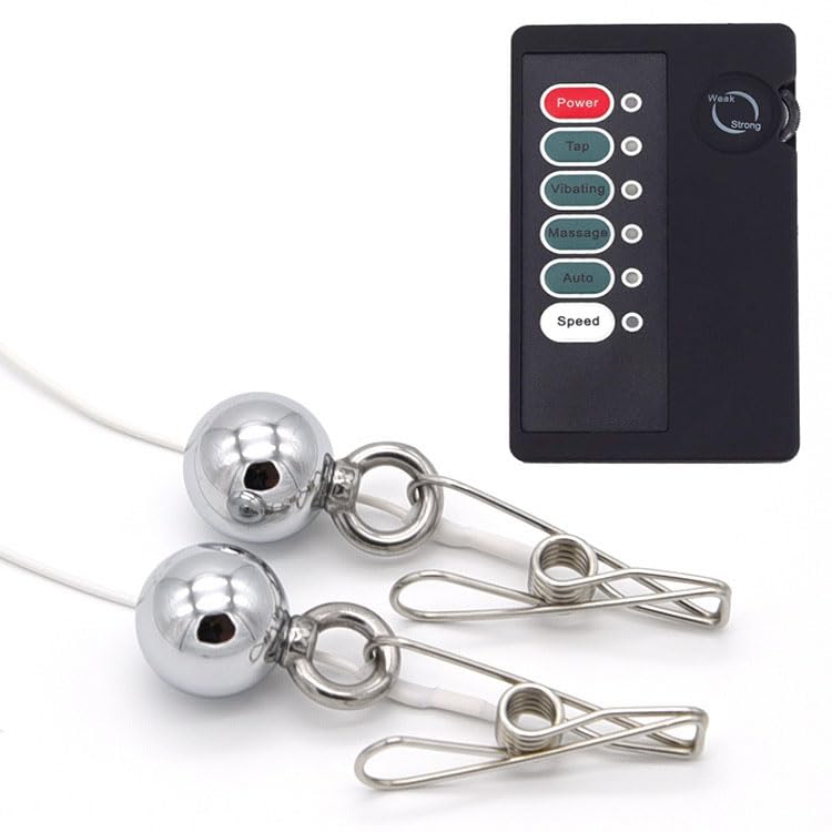 Electro Stimulation,Gravity Ball Breast Clamp Pussy Clamp