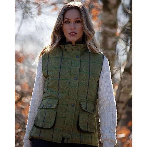 Walker and Hawkes Ladies Derby Tweed Bayston Gilet - Water-Resistant, Warm, Durable, Adjustable Fit, Outdoor Layer, UK-Made2
