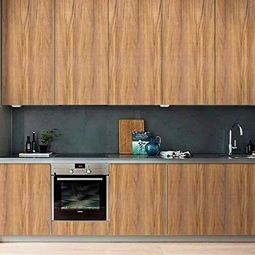 Image of COSNIGHT 23.6 inch x118 inch Wood Grain Wallpaper Peel and Stick Vinyl Film Self Adhesive Decor Wall Paper for Cabinet Drawer Shelf Liner Easy to Clean