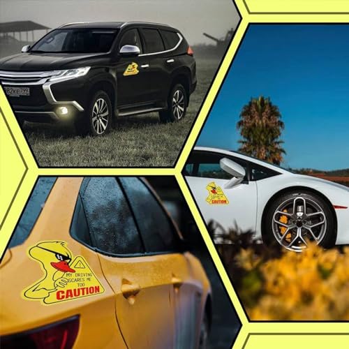 image for SINGARO New Driver Magnet for Car, 3pcs Cute Duck Car Magnets Student 