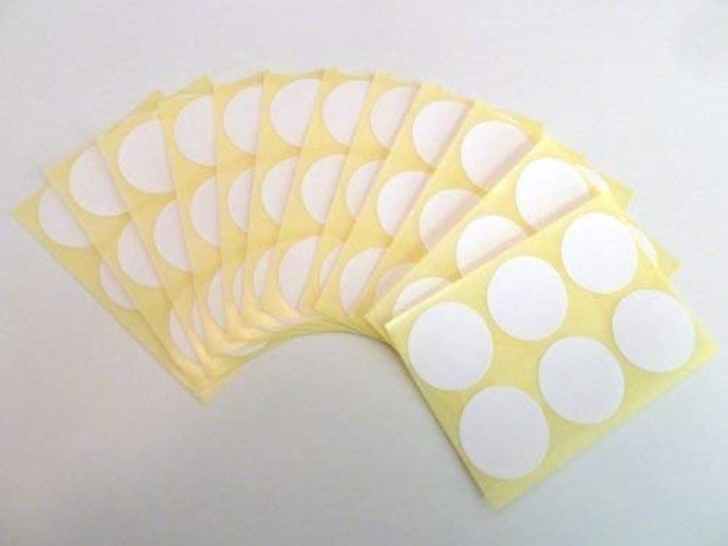 Pack of 72, 30mm Round, White Paper Labels, Permanent Adhesive Circle ...
