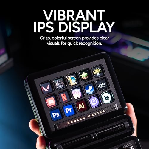 Image of Cooler Master MasterHUB Creator Kit: Freeform 2.0 Modular Platform - Allows You to Customize with Base, 15xKeys IPS Display, 2xRoller, and 5xFader Modules - Empowering Your Workflow