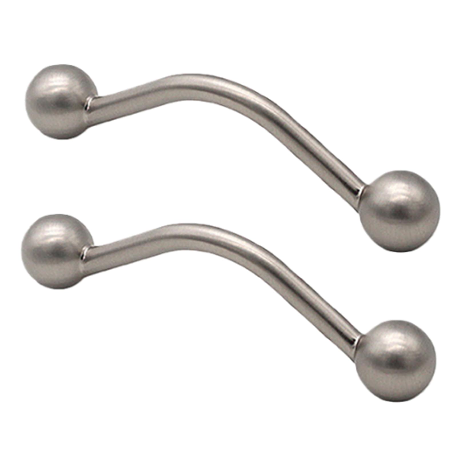 zcru004 Zinc Alloy Cupboard Handles Furniture Handle Kitchen Cabinet Handle Finger Edge Pull DrawerHandles 2 Pieces (Hole Distance 192mm,Matt)