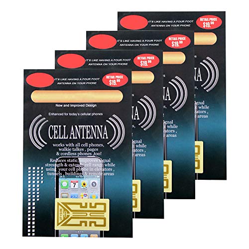 4 Pack Antenna Boosters for Cell Phones Tablets Pagers PDA\'s Walkie Talkies Cordless Home Phones