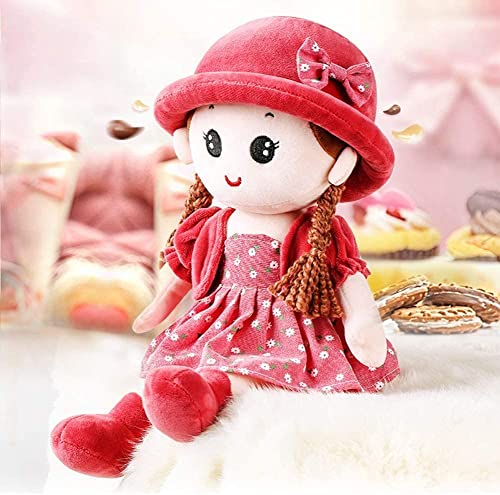Mignon Poupée en Peluche Poupée de Chiffon pour Filles 35CM Poupée de Décoration Jouet Adorable Mini-Princesse Ornement Maison Cadeau pour Anniversaire Baptême Naissance Noël Valentin Cover