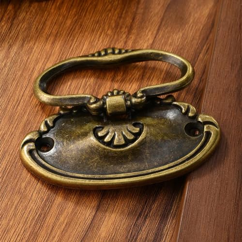 Namvo 4 tiradores de puerta para cajones, pomos de armario de cocina retro, manijas de armario antiguo con tornillos para muebles de cocina y hogar, color bronce