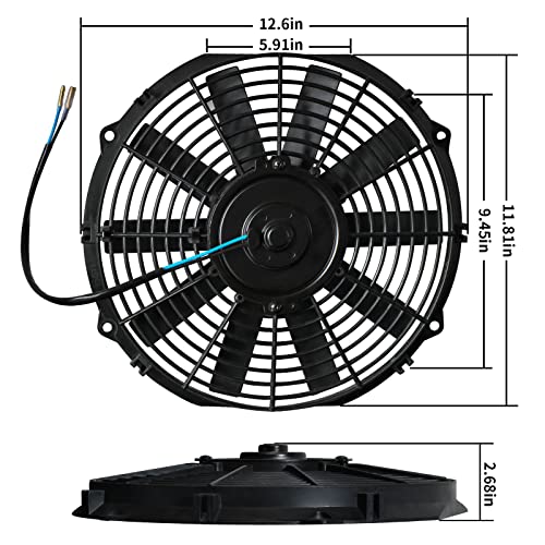 Mupera 12" Electric Radiator Cooling Fan Slim Fan Puller w/Mount Kit by mupera - Used condition - Image 3