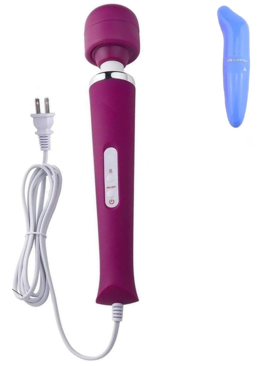 Big Deep Tissue Full Body Massager for Muscle Relief Back Neck Hand Foot Leg Arm Massage Powerful Handheld Tool for Women Muti Speeds (Purple Big and Blue Small Massager)