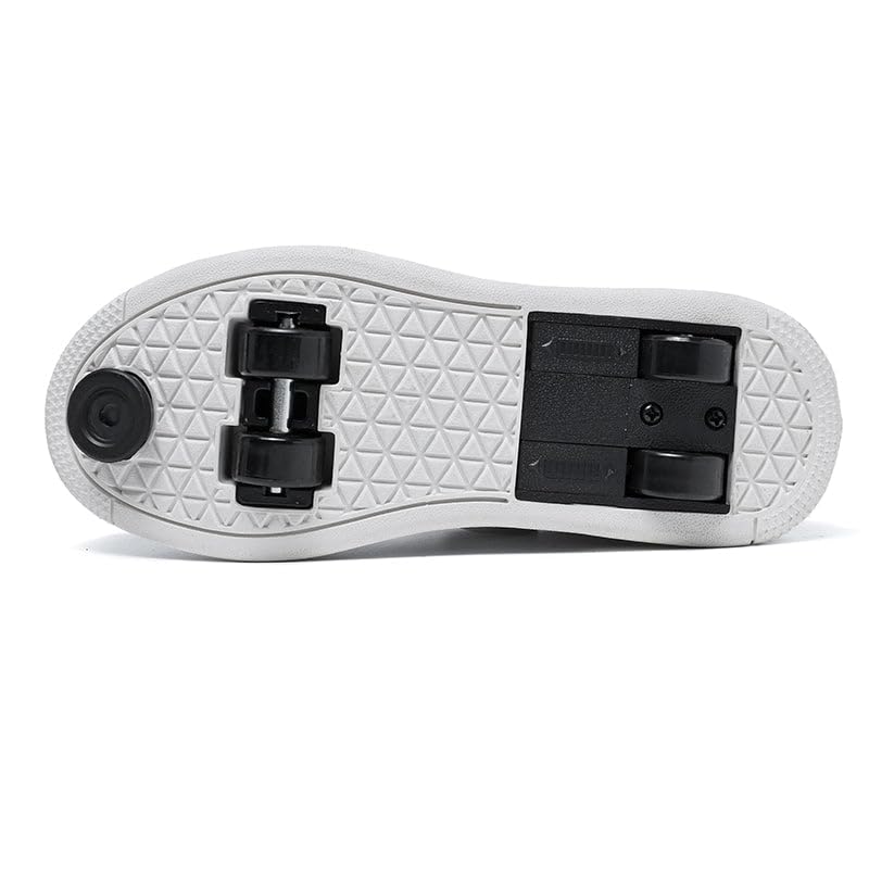 HUSKSWARE Scarpe Ragazza da Ragazzo con Ruote, 2 in 1 per Bambini, con rotelle, per Skateboard, Sneakers
