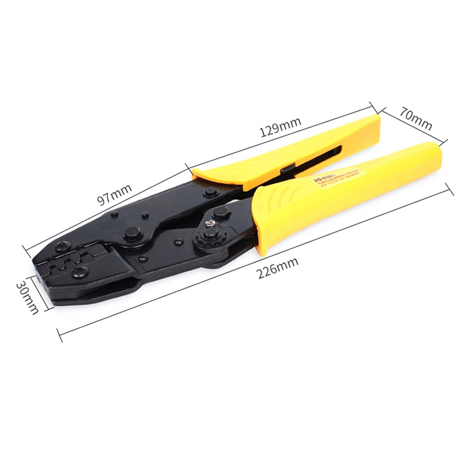Crimpadora Terminales, Alicates de crimpado HS-03BC Mordaza de alicate de crimpado para terminales de tapa de crimpado de resorte de enchufe de alicates de 230 mm HS-03BC/2546B/103/101 Herramientas d