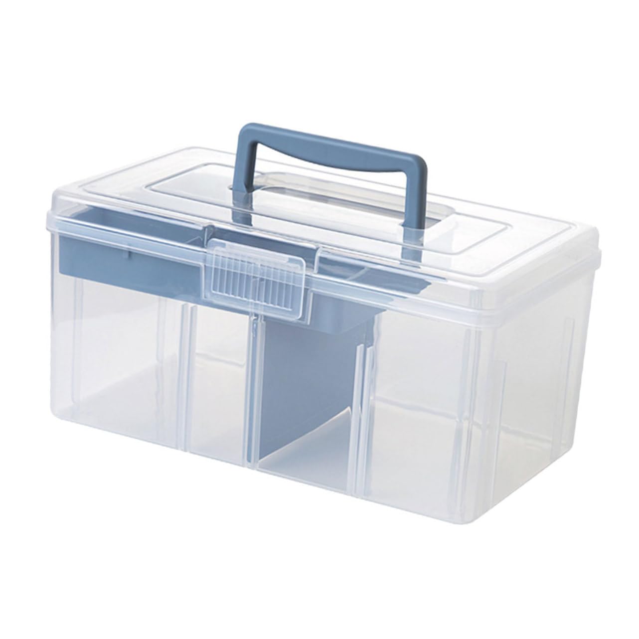 Veemoon Boîte De Rangement Petite Transparente Compartimentée Pour Fournitures De Couture Et Artisanat Avec Poignée Portable