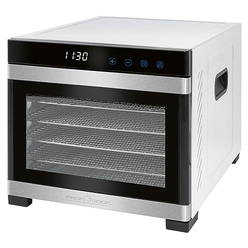 ProfiCook® Dörrautomat | Edelstahl | Temperaturregler von 35–75 °C | BPA-frei | Timerfunktion | 6 Etagen | LED-Display | Touch-Bedienung | Obst, Fleisch, Früchte - trockner | 650 Watt | PC-DR 1218 – Bild 3