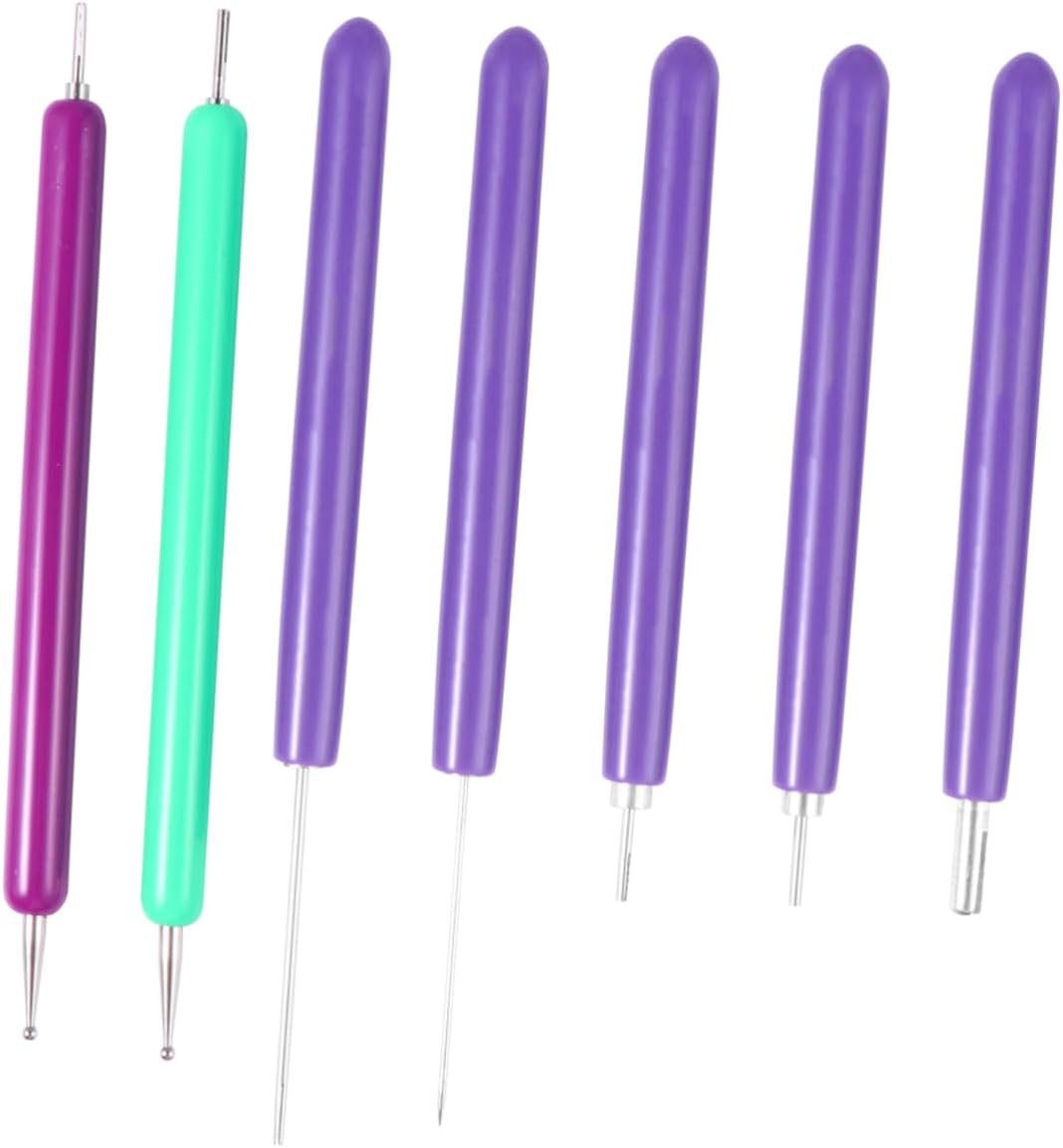 BEBEMOKO 7pcs DIY Paper Craft Tools Quilling Needle Pen Paper Rolling Accessory Kit for Craft Random Color