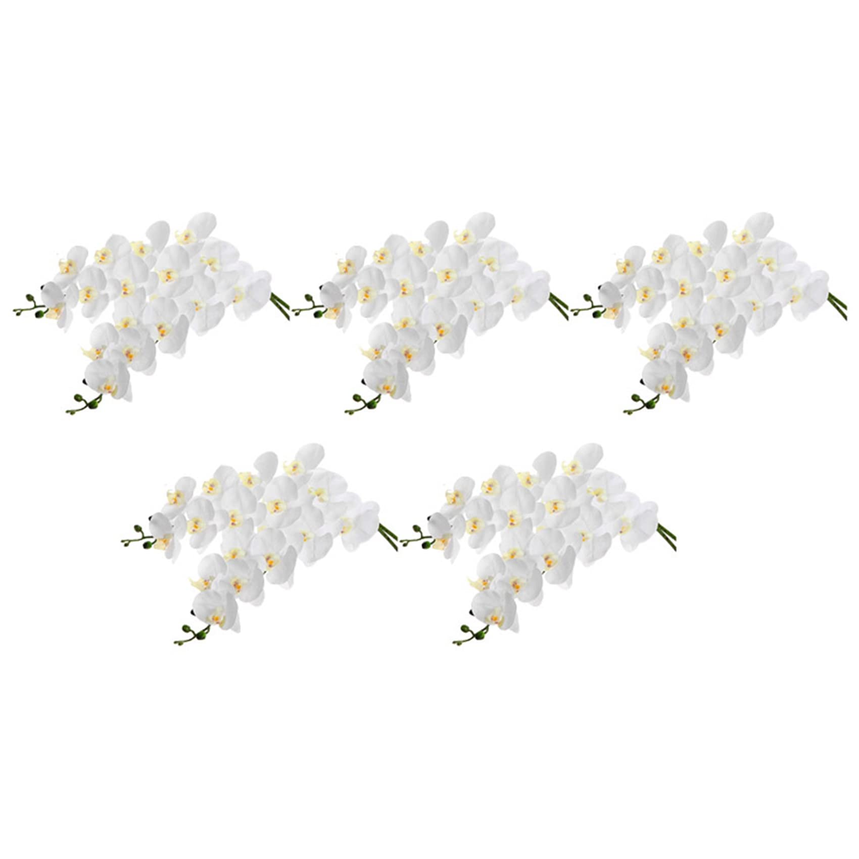 Hndhbfgrt 10Pcs 38Inch Artificial Real Contact Orchids Flowers 9Heads Latex Phalaenopsis Stems for DIY Wedding Centerpieces