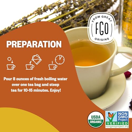 Image of FGO Organic Turmeric Ginger Tea, Eco-Conscious Tea Bags, 100 Count, Packaging May Vary (Pack of 1)