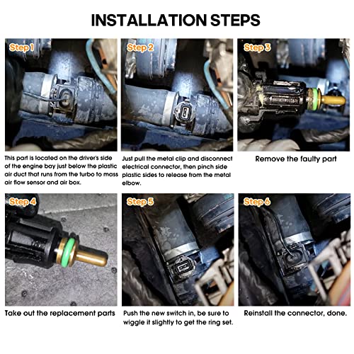 13621433077 Coolant Temperature Sensor In Lower Radiator Hose Compatiable For Bmw E87 E81 3Er E46 E90 E91 5Er E39 E60 F10 #TOP5