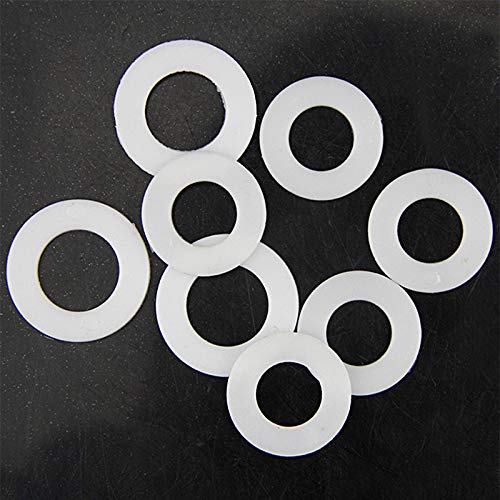 100 pcs/lot M20 PP joint à vis isolation en plastique plat rondelle en plastique.-OD34mm, blanc, 2.4, M18