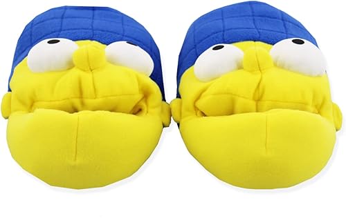 Miniatura 3 de The Simpsons Novedosas pantuflas de felpa para mujer 3D Marge Simpson Face Slippers