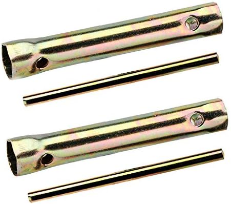 Par de llaves de bujía de encendido de motocicleta de 0.630-0.709 in (58-4564 pulgadas) de longitud de doble extremo de 5.906 in (5-78 pulgadas) de